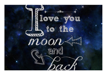 Moon and back Wall Art