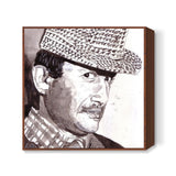Superstar Dev Anand believed in befriending life and its various ups and downs Square Art Prints