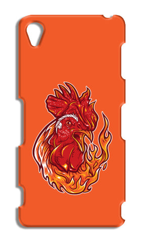 Rooster On Fire Sony Xperia Z3 Cases