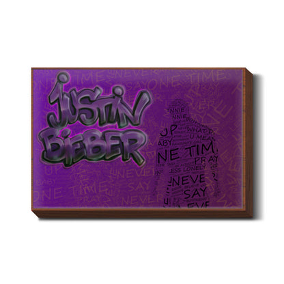 justin bieber typography Wall Art