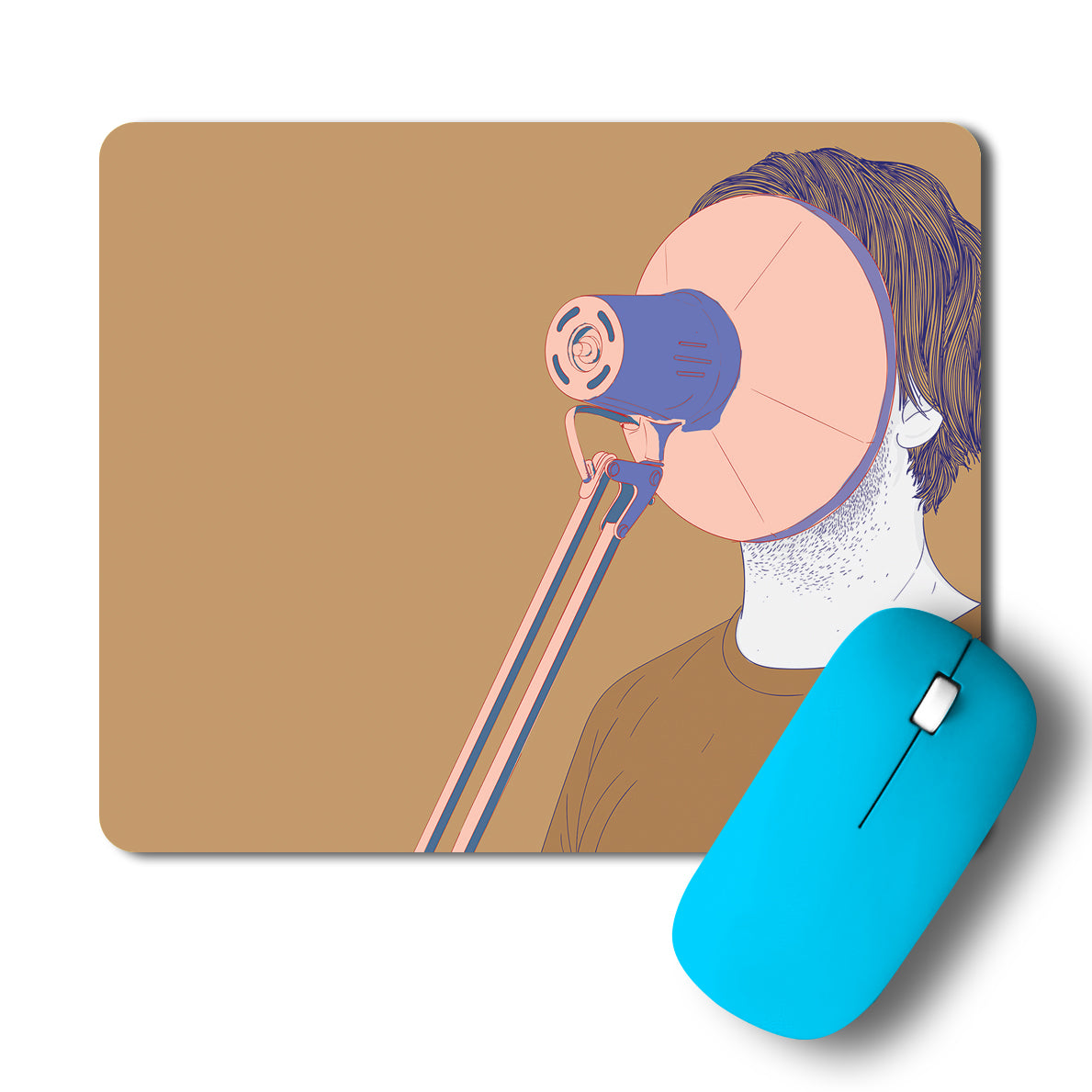 Lamp Faced Man Mousepad