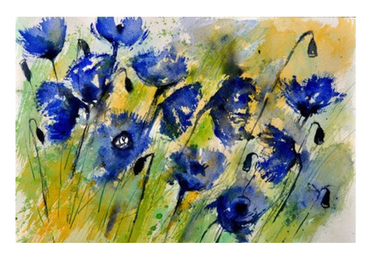 Blue Flowers Art PosterGully Specials