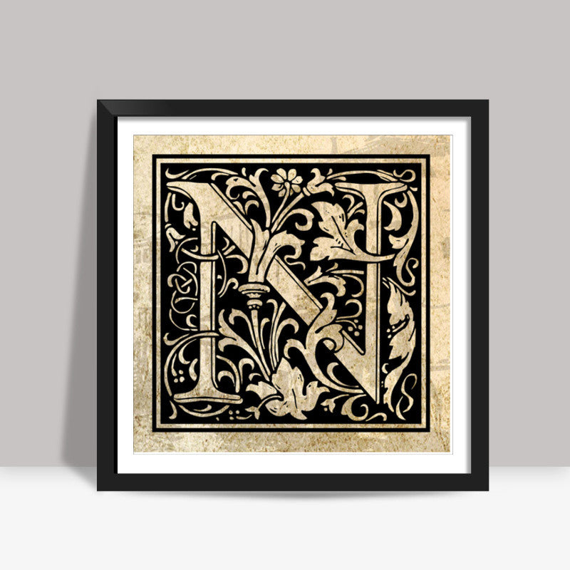 Ornate N Square Art Prints