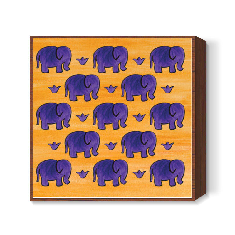 Elephants I Square Art Prints
