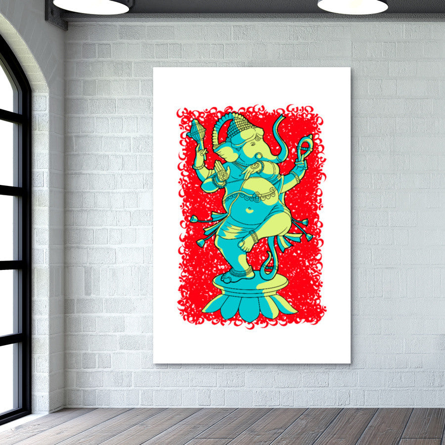 Dancing Ganesh Wall Art | Aniruddha Lele