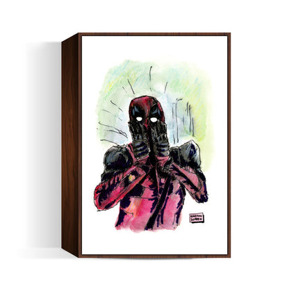 Deadpool in Watercolour Wall Art