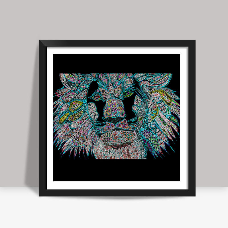 Leo (Neon Sign) Square Art Prints