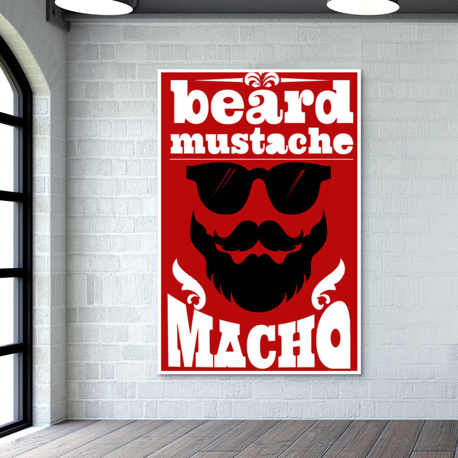 Beard + Mustachhe Wall Art