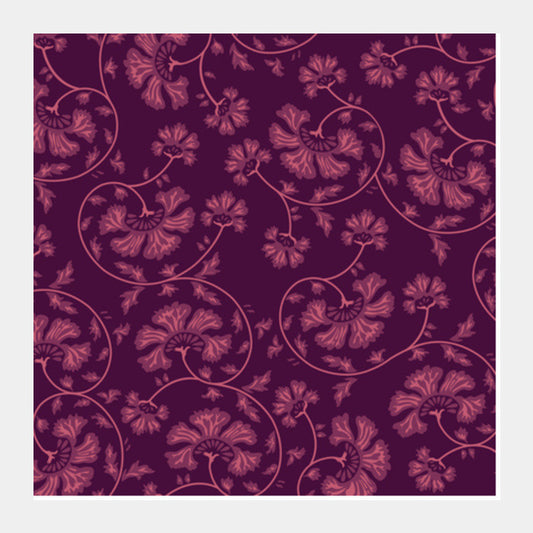 Floral - Purple - Square - Art Print Square Art Prints