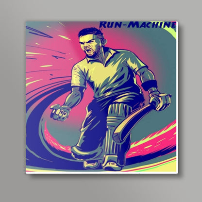 Virat Run-Machine Kohli  Square Art Prints