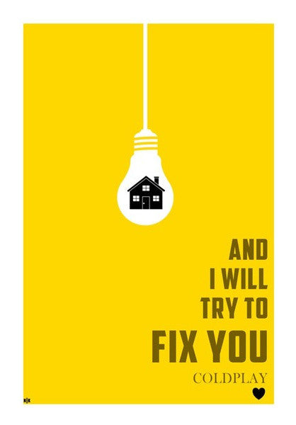 COLDPLAY- I WILL TRY TO FIX YOU Wall Art