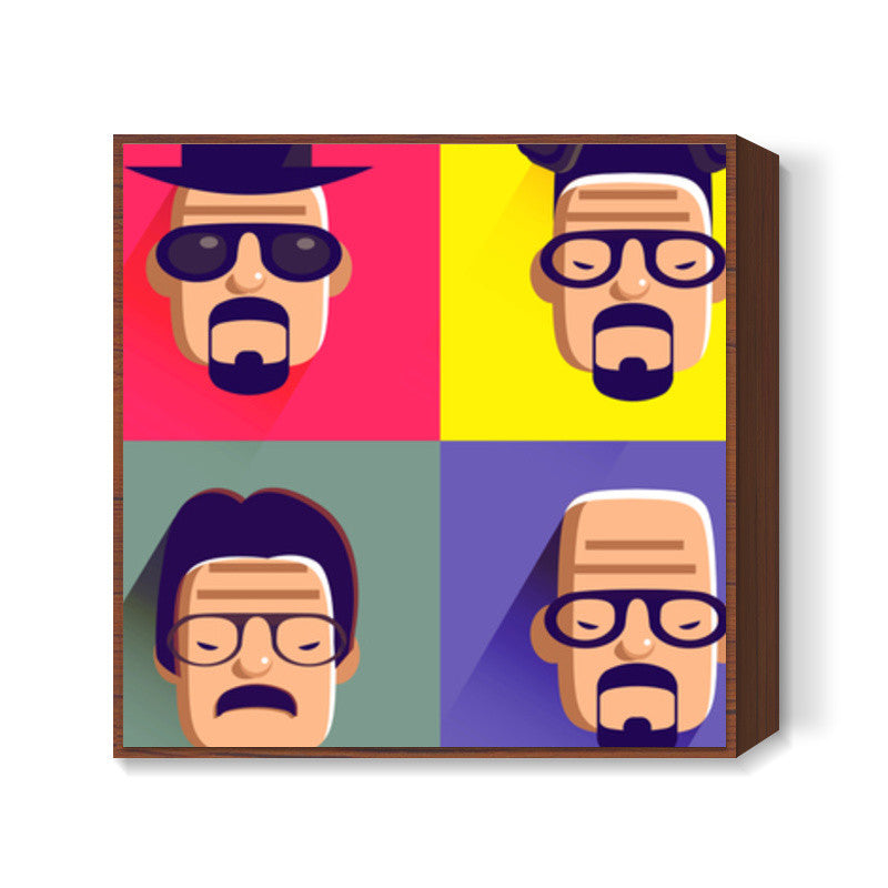 breaking bad-walter white Square Art Prints