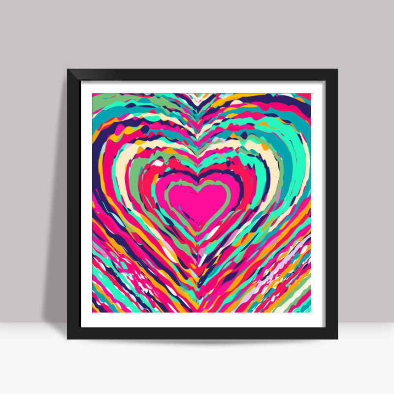 heart on Square Art Prints