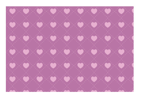 Square Hearts Pattern Purple Art PosterGully Specials