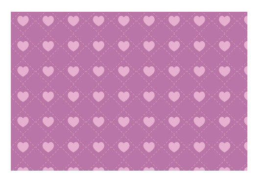 Square Hearts Pattern Purple Art PosterGully Specials