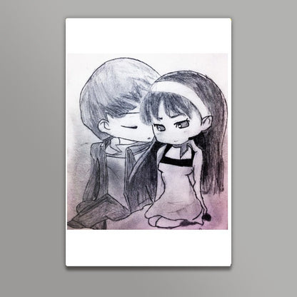 Cute Love | Pencil Sketch Wall Art
