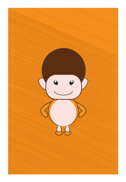 Happy Smiling Funny Cartoon Boy Art PosterGully Specials