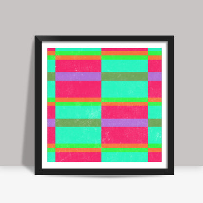 Evermore | Pink Turquoise | Geometric Pattern Square Art Prints