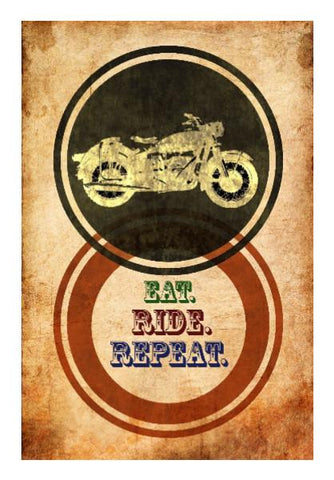 PosterGully Specials, Eat Ride Repeat Wall Art