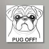 Angry Pug Square Art