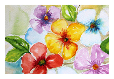 Wall Art, Tropical Colorful Spring Flowers Wall Art