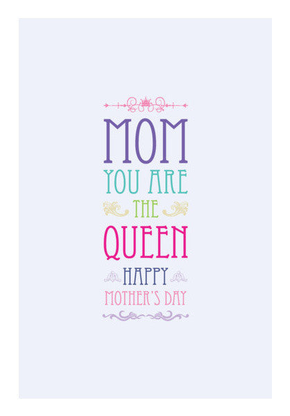 The Queen Mother's Day Typography Art PosterGully Specials