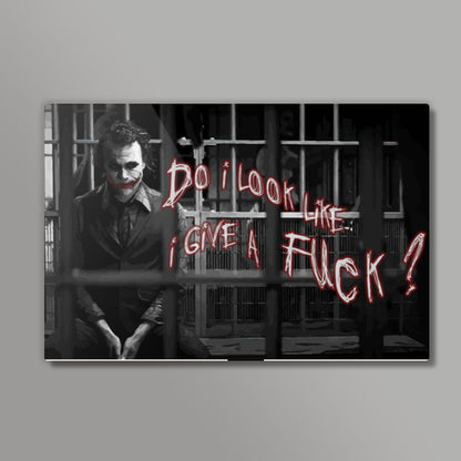 Joker doesnt give a FUCK. Wall Art
