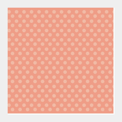 Peach Dots Square Art Prints