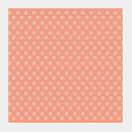 Peach Dots Square Art Prints
