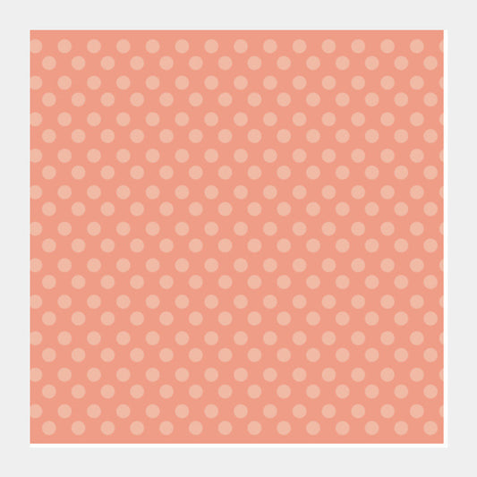 Peach Dots Square Art Prints