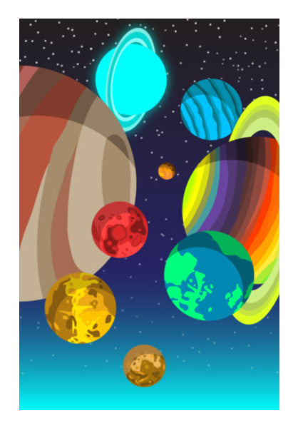 Wall Art, blured planets Wall Art