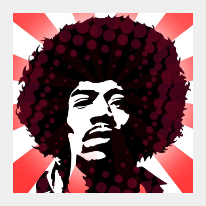 Square Art Prints, Jimi On Acid Square Art