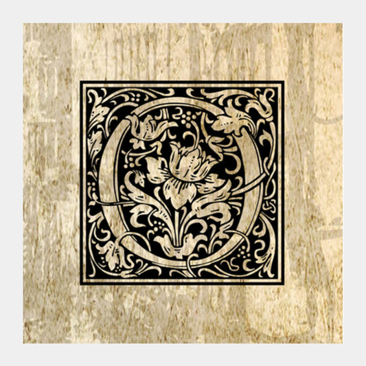 Ornate O Square Art Prints