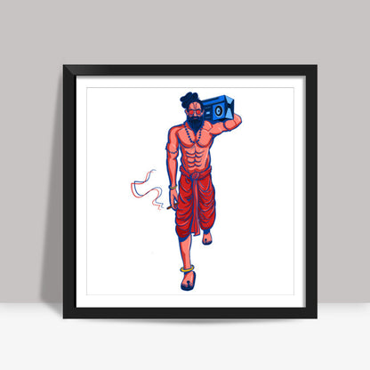 Hipster Yogi Square Art Prints