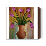 Flower Vase Oil Painting Square Art Prints