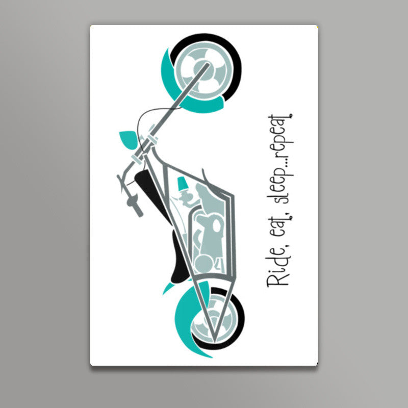 Ride, eat, sleep ... repeat ! Wall Art