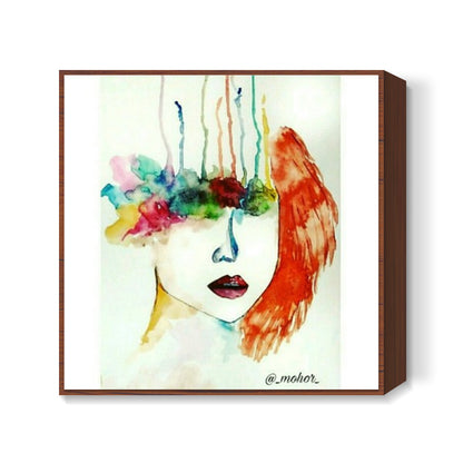 Abstract : only if we didnt have eyes there wouldnt be anyone to judge us  Square Art Prints