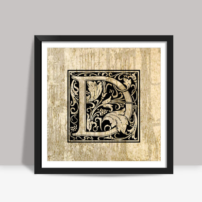Ornate D Square Art Prints