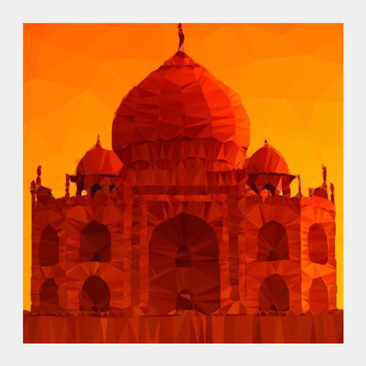 Square Art Prints, taj mahal low poly | vinayak chincholkar, - PosterGully