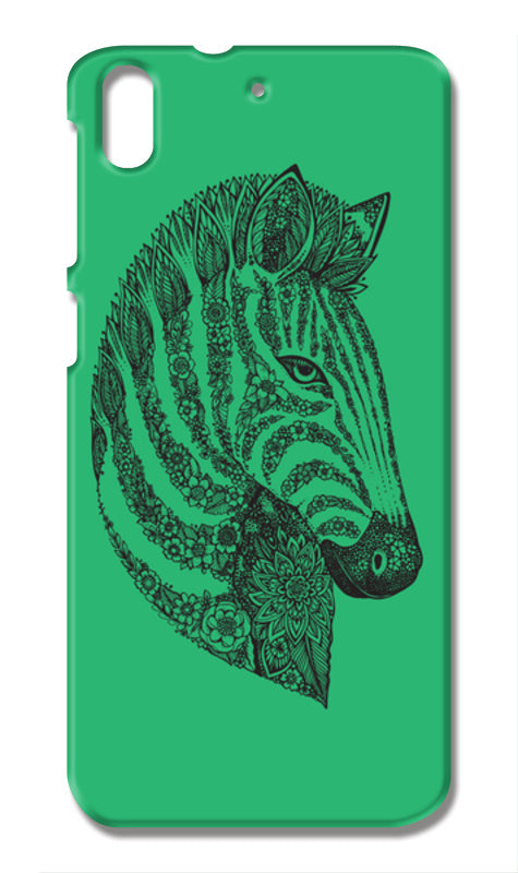 Floral Zebra Head HTC Desire 728G Cases