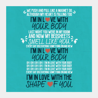Shape of You by Ed Sheeran Square Art Prints