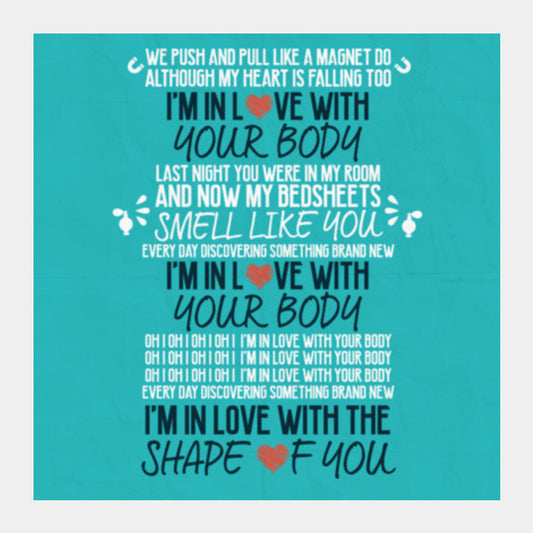 Shape of You by Ed Sheeran Square Art Prints