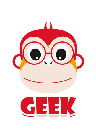 Red Geek Monkey Art PosterGully Specials