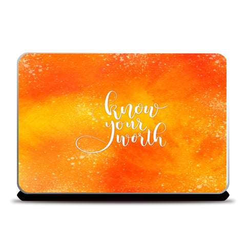 Know Your Worth  Laptop Skins