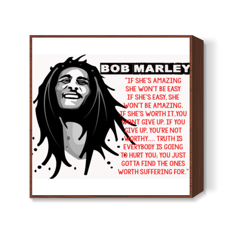 Bob Marley Quote Square Art Prints