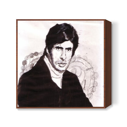 Amitabh Bachchan played the angry young man on screen quite well Square Art Prints