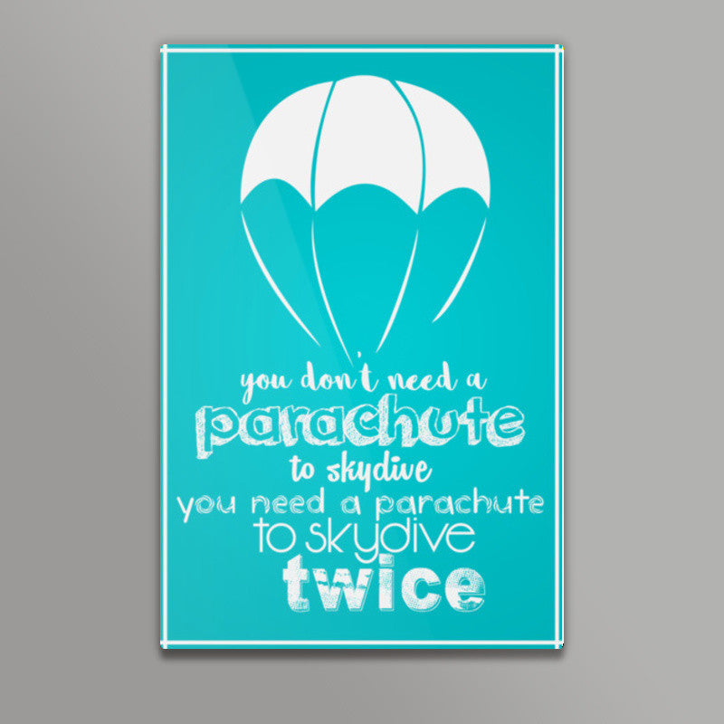 Skydive with Parachute! Wall Art