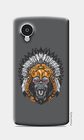 Gorilla Wearing Aztec Headdress Nexus 5 Cases