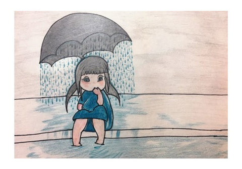 Sad Girl  Sketch  Art PosterGully Specials