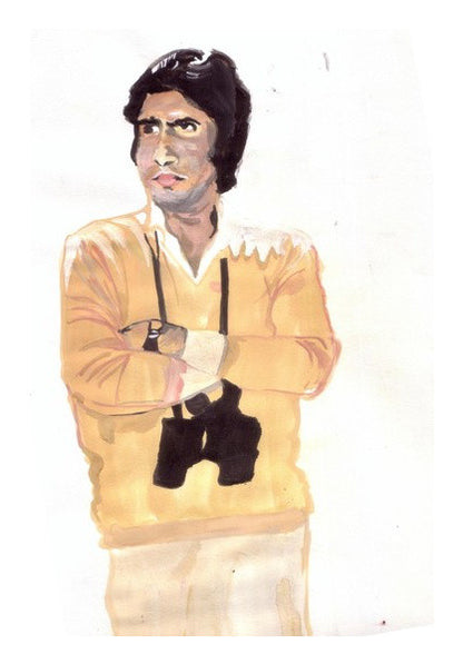 Bollywood superstar Amitabh Bachchan played the virtuous protagonist in several blockbusters Wall Art